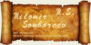 Milomir Somborčev vizit kartica